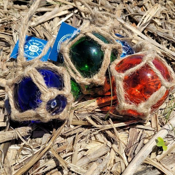 Mini 3" Colored Glass Float Nautical Ornaments Home Decor - Picture 6 of 12